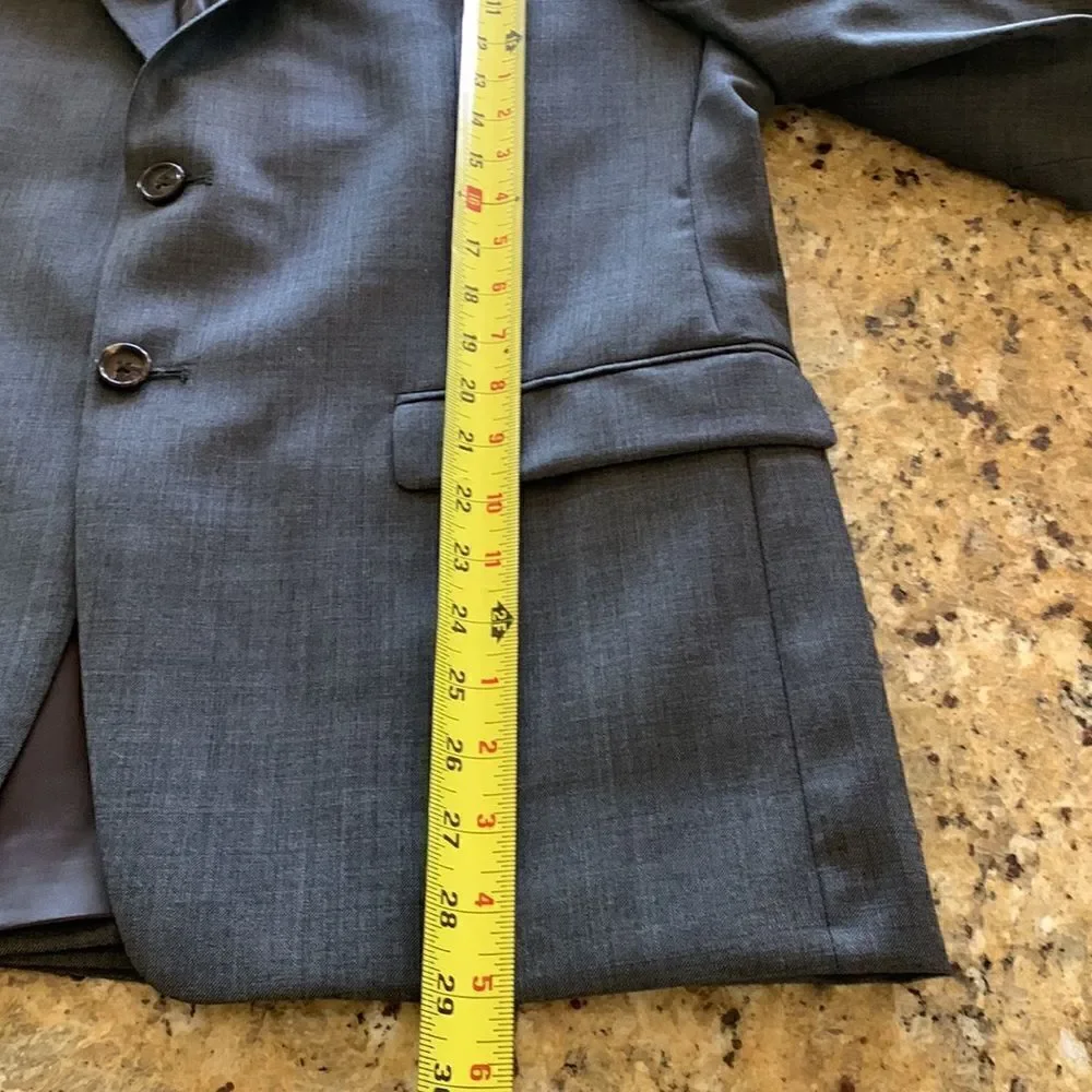 Lauren Ralph Lauren Mens 100% Wool Lanie Gray Blazer Jacket Sport Suit Coat 42 S